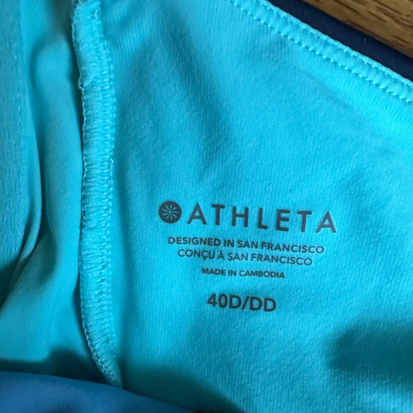 💙💙Athleta Bondi Bra Cup Hero Bloom Blue Square Neck Tankini Top Size 40 D/DD💙 - Picture 12 of 13